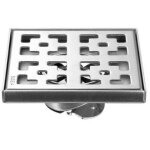 Zvd - 10x10cm)siphon douche � l'italienne drain de sol garden 304 en acier inoxydable grand drain de ...