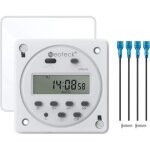 Zvd - 12v 16a prise programmateur digital � 16 programmes horloge programmable minuteur prise electrique ...