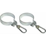 Zvd - lot de 2 crochets de balan�oire avec mousqueton pour poutres rondes � 5 cm