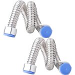 Zvd - lot de 2, g1 / 2' x g1 / 2' tuyaux flexibles, 20cm tuyau de vidange ondul� en acier inoxydable ...