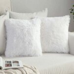 Zvd - lot de 2 housses de coussin de canap� en fourrure de luxe, d�cor de canap�, chambre � coucher, ...