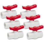 Zvd - 2 pcs 40mm robinet � bille en pvc - robinet d'arr�t d'eau � poign�e 90 degr�s - raccords de tuyauterie ...