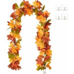 Zvd 2 pices artificielles feuilles automne guirlande, feuilles d'rable vigne artificielle rable grimpante ...