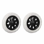Zvd - lot de 2 roulettes de rechange pour chariot de courses en caoutchouc mousse (noir, roues chaudes) ...