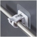 Zvd - lot de 2 supports blanc de tringle à rideau auto - adhésifs - support pour rideaux Zvd - lot de 2 supports blanc de tringle à rideau auto - adhésifs - support pour rideaux