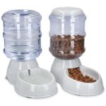 Zvd - 2x distributeur croquettes et eau - accessoire pour chat et chien - 2x gamelle automatique nourriture ...
