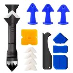 Zvd - 3 en 1 silicone grattage � joint kit d'outils de calfeutrage en silicone pour enlever le calfeutrage ...