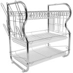 Zvd - 3 �tages �gouttoir a vaisselle avec plateau inox �tag�re � vaisselle egouttoir � couverts panier ...