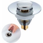Zvd - 34 - 38mm bouchon lavabo inox, bonde de lavabo anti - odeur universel pop up avec 2 silicone joints, ...