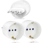 Zvd - 3pcs adaptateur de voyage italie , prise de voyage france vers italie, adaptateur de prise italie ...