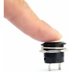 5 x spst commutateur bouton - poussoir rond - momentane ac 6a / 125v 3a / 250v