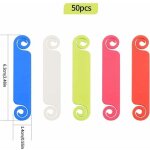 Zvd - lot de 50 tiquettes d'identification de cble, tiquettes de cble multicolores pour marquer les ...