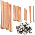 Zvd - lot de 50 m�ches de bougie en bois pour la fabrication de bougies et l'artisanat de bougies diy, ...