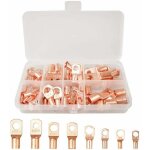 Zvd - 60 pcs cosses �lectrique trou boulon en cuivre �tam� connecteurs sc � sertir / souder pour c�ble ...