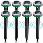 Zvd - 8 pi�ces anti taupe ultrason solaire , repulsif taupe ultrason solaire avec ip65 imperm�able, utilisable ...