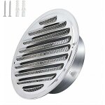 Zvd - acier inoxydable rond grille de ventilation de tuyau d'�chappement 150mm, capot de sortie d'air, ...