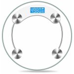 Zvd - balance p�se - personne num�rique en verre avec port�e de 180 kg et �cran lcd, blanc transparent ...