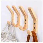 Zvd - en bois, 4 pi�ce 155 mm j fa�onner pateres, crochets � serviettes muraux am�lior�s, ch�ne de qualit� ...