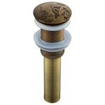 Zvd - bonde de vidage lavabo automatique push open pour lavabo , bouchon de vidage en laiton antique ...