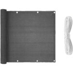 Zvd - brise - vue pour balcon, anti uv imperm�able avec oeillets et cordons, 0. 9x5m