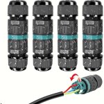 Zvd - connecteur �lectrique �tanches ip68 - raccord de cable 3 fils bo�te de derivation �tanche �xterieur, ...