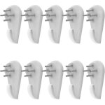 Zvd - crochets 10 pi�ces 3 x 1. 6 cm (blanc) pour tableaux � pointe courte sp�cial b�ton pour suspendus ...