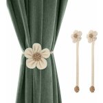 Zvd embrasses � rideaux magn�tique avec boucles, [lot de 2] embrasse rideau large aimant�e de tressage ...