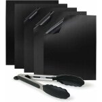 Zvd - feuilles de cuisson barbecue teflon (lot de 5) ? tapis de cuisson anti - adh�sif pour barbecue, ...