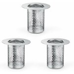 Zvd - filtre a cheveux pour douche, 3 pi�ces inoxydable filtre douche cheveux, 5, 5 � 5cm filtre lavabo ...