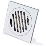 Zvd - grille douche anti cheveux siphon de sol en acier inoxydable �pais drain de carr� starlight 100 ...