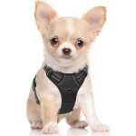 Zvd - harnais chien s arnais noir anti traction r�fl�chissant gilet r�glable pour petit chien, attache ...