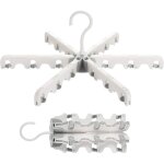 Zvd - heavy duty plastic hangers, 18 lined garment racks. non - slip. space saving, 360� swivel hook, ...