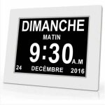 Zvd - horloge calendrier num�rique one piece 7 pouces avec date et heure, horloge alzheimer pour parents, ...