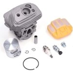 Zvd - kit piston - cylindre 46 mm, couvercle de filtre � air, soupape de d�charge, pour tron�onneuse ...