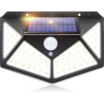 Zvd - lampe solaire extrieure iotses 100led 2200mah 3 modes avec capteur de mouvement 270 des quatre ...
