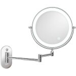 Zvd - miroir grossissant lumineux mural x5, miroir de maquillage 7 pouces, pivotant 360�