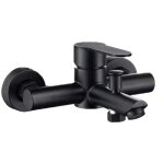 Zvd - mitigeur bain acier inoxydable robinetterie baignoire 2 trous robinet baignoire noir chaud et froid ...