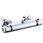 Zvd - mitigeur thermostatique de douche, robinet murale avec bouton s�curis� � 38�c anti - br�lure, chrom� ...