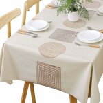 Zvd - nappe rectangulaire imperm�able en pvc, nappe de table plastique 140 x 220cm antitache et anti ...