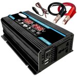 Zvd - onduleur 300 w, transformateur � onde sinuso�dale pure 12 v - 220 v avec �cran led, 2 prises eu ...