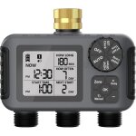 Zvd ordinateur d'arrosage avec 3 sorties contr�l�es ind�pendamment, minuterie d'arrosage avec retard ...