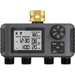 Zvd ordinateur d'irrigation 4 sorties, minuterie d'arrosage de jardin avec retard de pluie / mode automatique ...