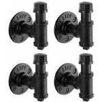 Zvd - pat�re industrielle pat�re murale crochet mural robuste crochet noir pour torsion serviette crochet ...