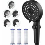 Zvd - pommeau de douche avec 3 filtres (bouton arr�t + 5 mode jet r�glable), pommeau de douche anti calcaire, ...