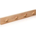 Zvd - porte manteau mural bois - 4 crochets ? patre murale ? porte manteau mural design pour entre, ...