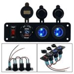 Zvd - prise allume - cigare 12 v, panneau de prises usb 12 v cc, prise allume - cigare pr� - c�bl�e