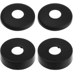 Zvd - rosace robinet, rosace mitigeur douche, 4 noir de cache tuyau en acier inoxydable, rosace radiateur ...