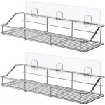 Zvd - serviteur de douche etag�re pour salle de bain panier toilette cuisine spice rack acier inoxydable ...