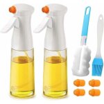 Zvd - spray huile cuisine 200 ml, 2pcs vaporisateur d'huile et de vinaigre avec brosse, vaporisateur ...