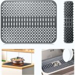 Zvd - tapis de protection en silicone pour �vier de cuisine, grand tapis de s�chage de vaisselle en silicone, ...